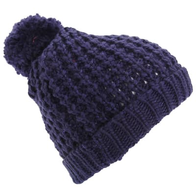 Womens/Ladies Shimmer Winter Beanie Bobble Hat