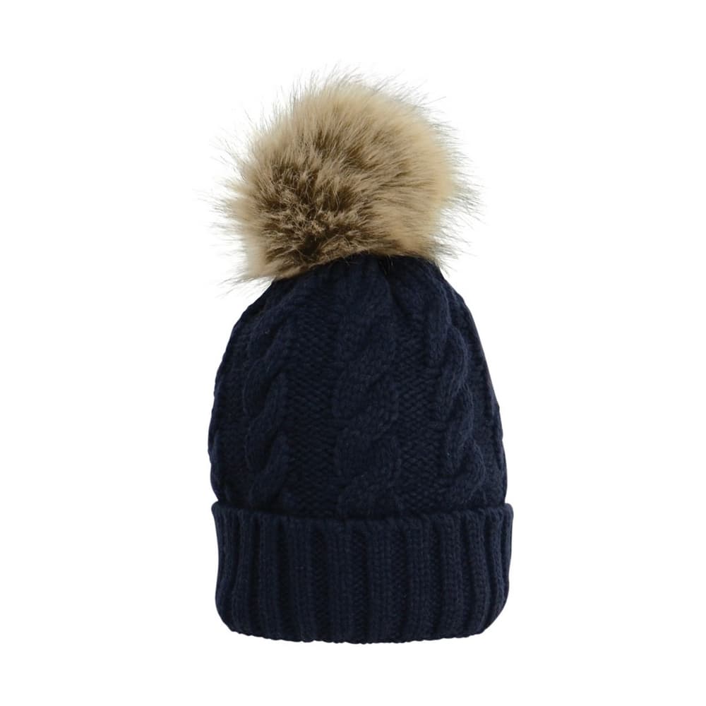 HyFASHION Adults Melrose Cable Knit Bobble Hat