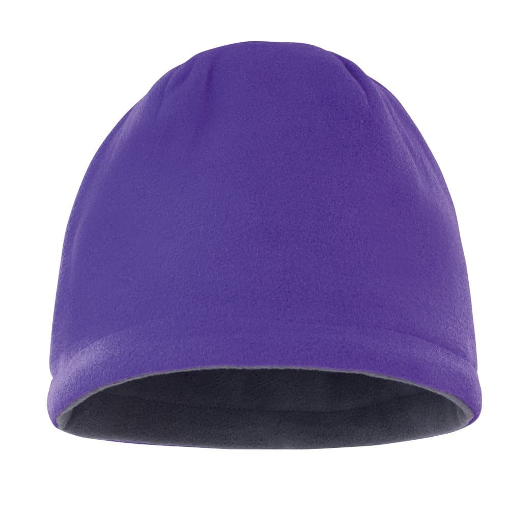 Result Unisex Winter Essentials Vendbar Fleece Skull Hat Purple / Charcoal One Size