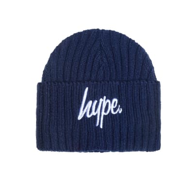 Hype Unisex Ribbed Script Beanie