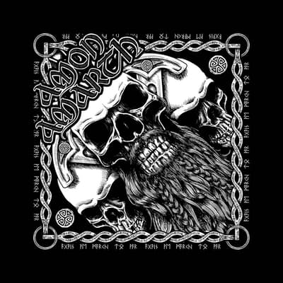 Amon Amarth Unisex Bandana: Bearded Skull