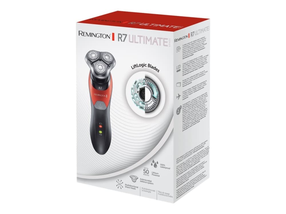 Remington XR 1530 R7, Roterande rakhuvud, Knappar, Svart, Röd, AC/Batteri, Litium-Ion (Li-Ion), 50 min