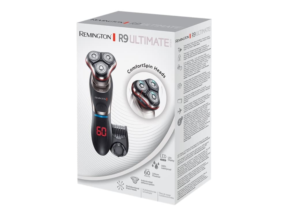 Remington XR 1570 R9, Roterande rakhuvud, Knappar, Svart, Röd, AC/Batteri, Litium-Ion (Li-Ion), Inbyggt batteri