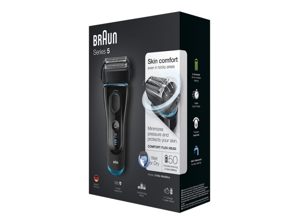 Braun Series 5 5140s - Barbermaskin - trådløs - blå/svart