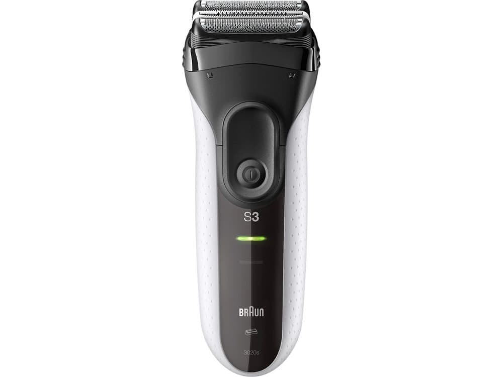 Braun Series 3 3020s, Folierakap1 part, 2 SensoFoil, 1 Middle Trimmer, Svart, Vit, LED, AC/Batteri, Nickel-metallhydrid (NiMH)