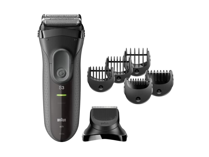Braun Series 3 3000BT Shave&Style, Innebygd skjerm, Batteri, Grå