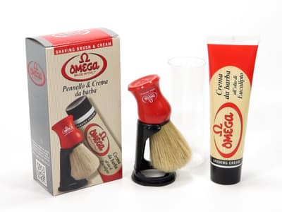 Omega Shaving Brush and Cream