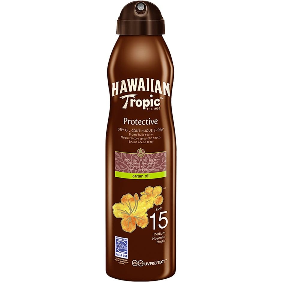 Hawaiian Tropic, Protective Dry Oil Continuous Spray, 180 ml
