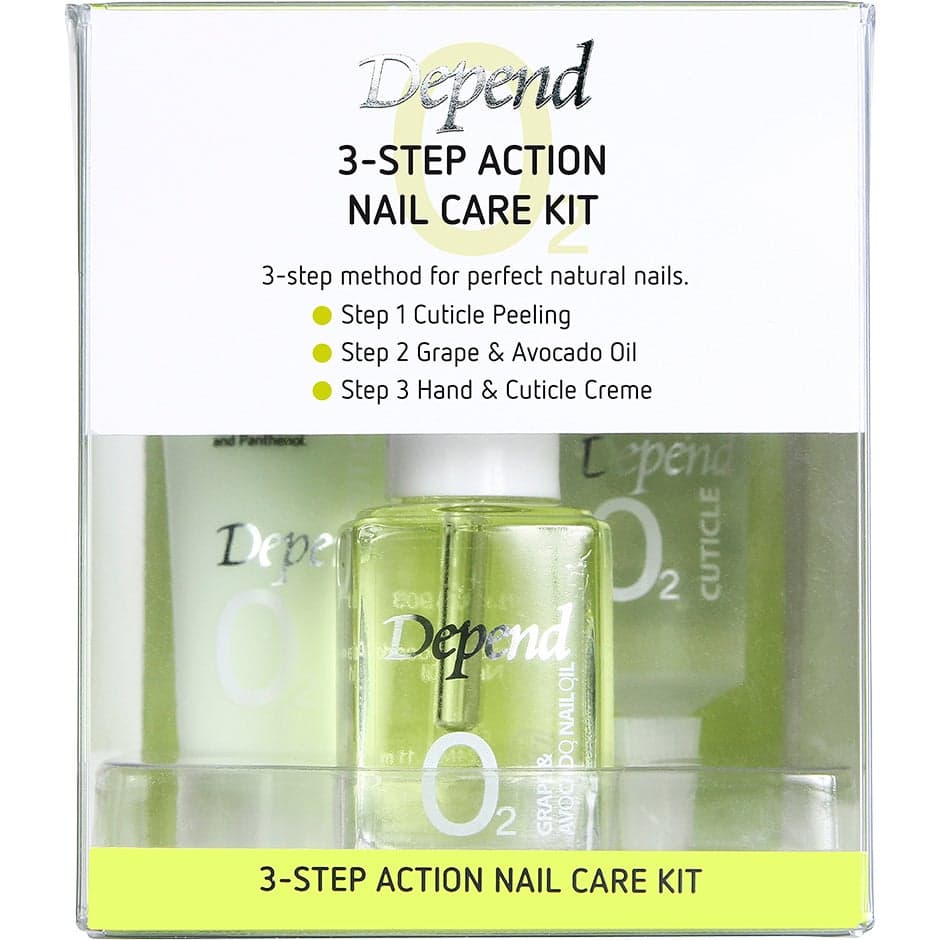 Depend, O2 3-Step Acton Nail Care Kit, 11 ml