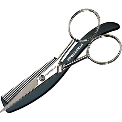 Tweezerman, Moustache Scissors with Comb,