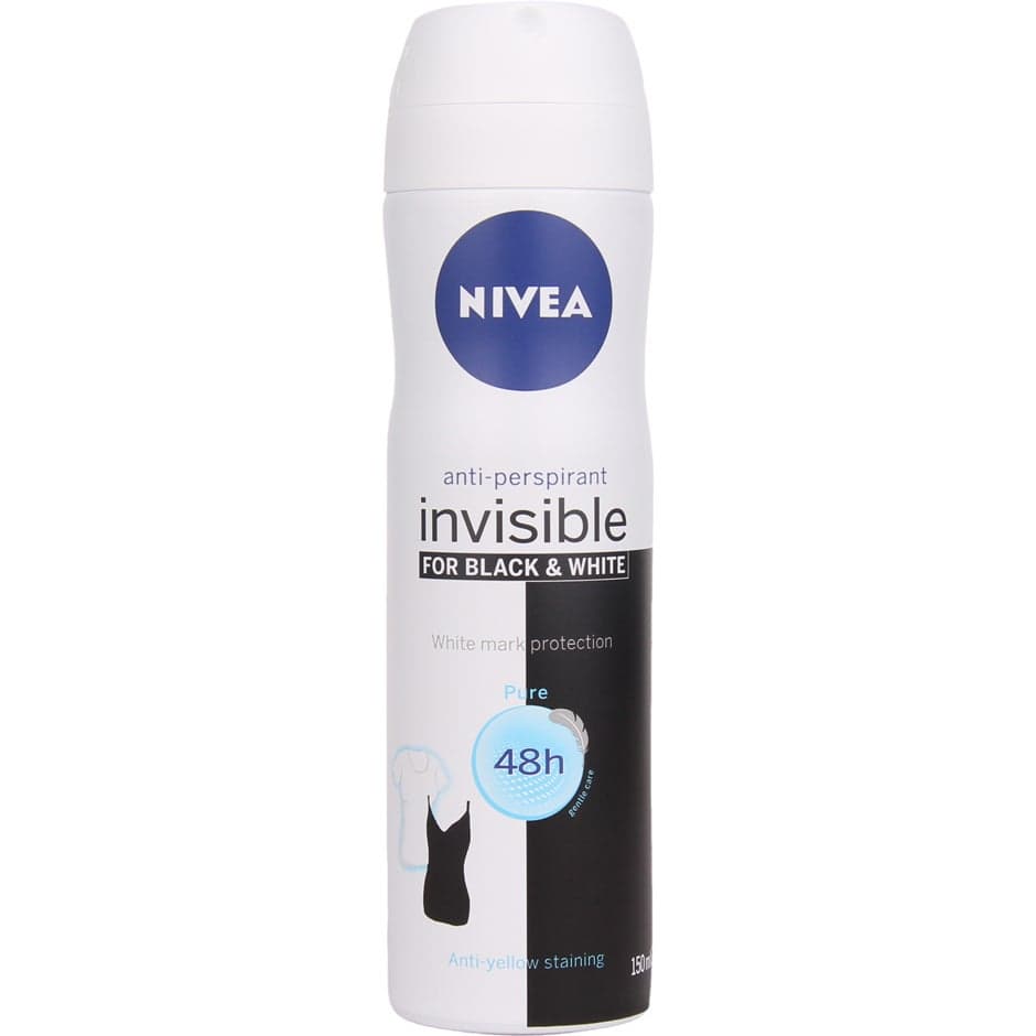 Nivea, Invisible Black & White 48h, 150 ml