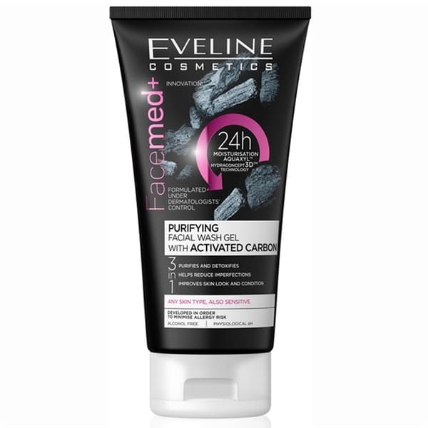 Eveline FaceMed Purifying Facial Wash Gel With Activated Carbon