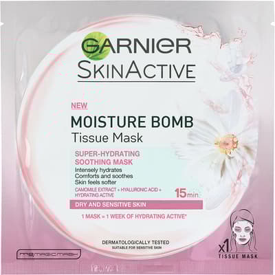 Garnier, Skin Active Moisture Bomb Tissue Mask,