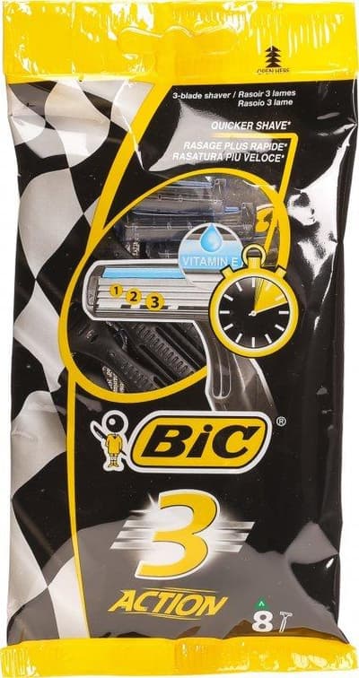BIC 3 Action 8-pack
