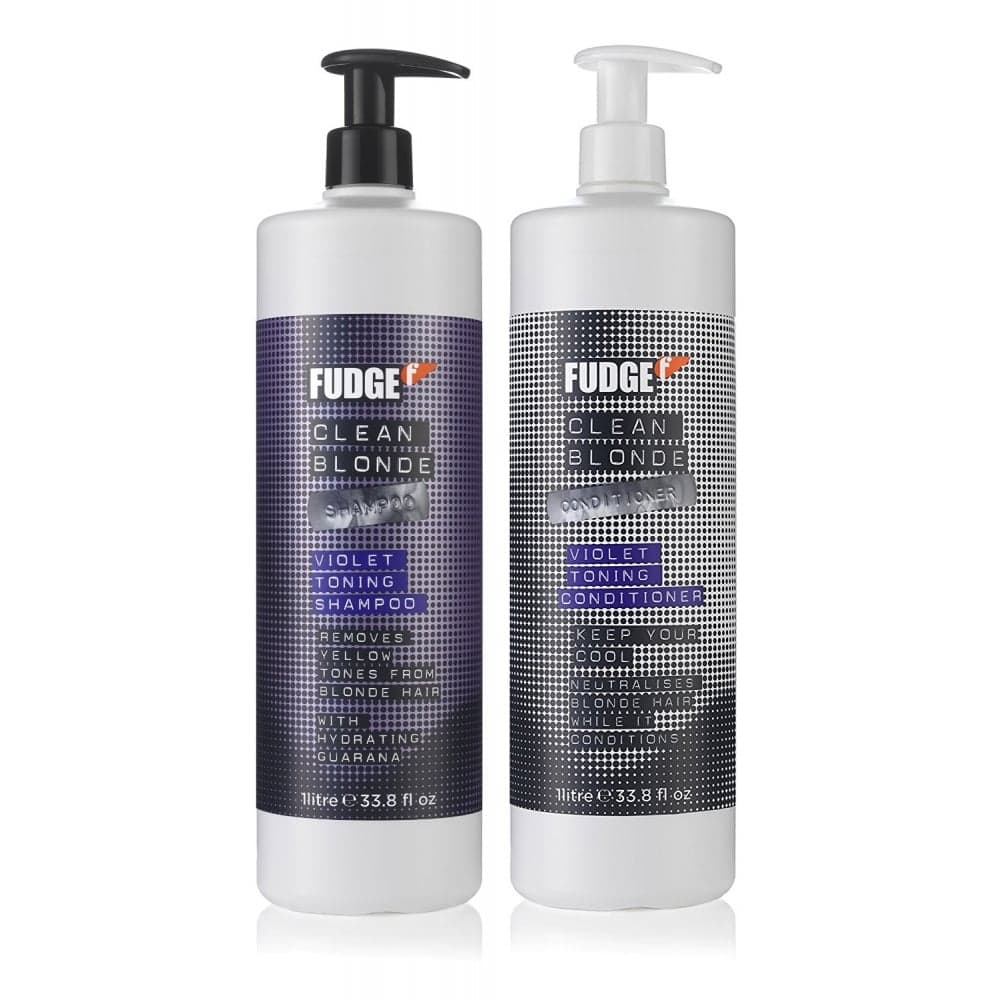 Fudge Clean Blonde Violet Shampoo 1000ml + Conditioner 1000ml
