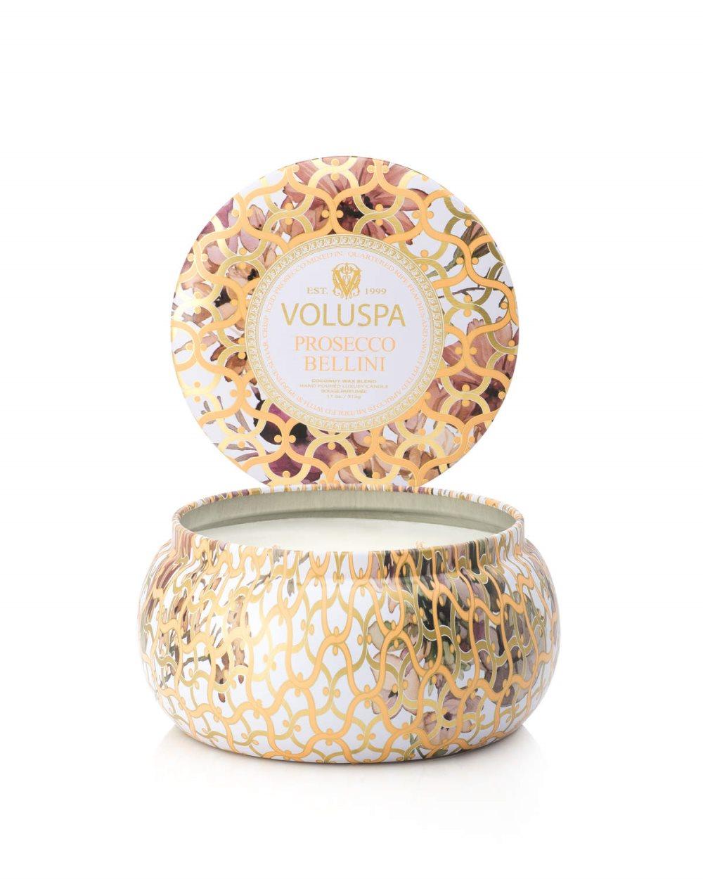 Voluspa 2-Wick Maison Metallo Candle Prosecco Bellini 312 g