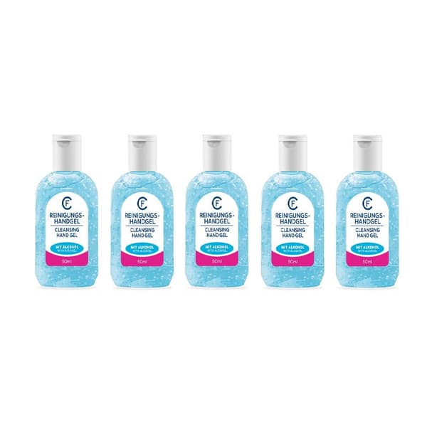 5-pack Cleansing Hand Gel With Alcohol 50ml