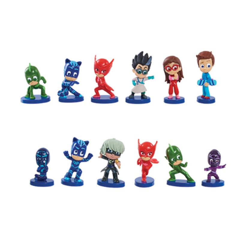 12Pack PJ MASKS samlings set. Pyjamashjältarna figurer