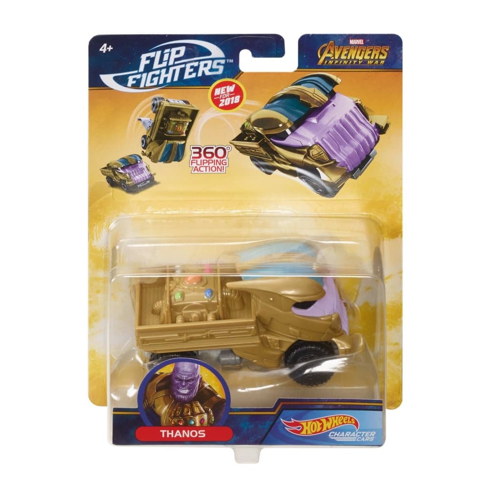 Hot Wheels Marvel Flip Fighters Thanos Avengers Legetøjsbil 11cm