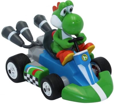 Nintendo Mario Kart Pull-back Racers Yoshi Bil 12cm