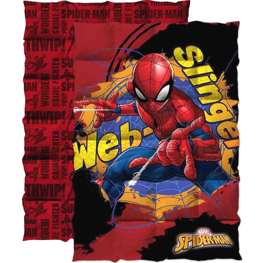 Spiderman-dækker / sengebetræk til enkeltseng 140x200