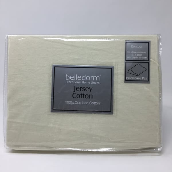 Belledorm Jersey bomuldspudebetræk (par) Ivory L