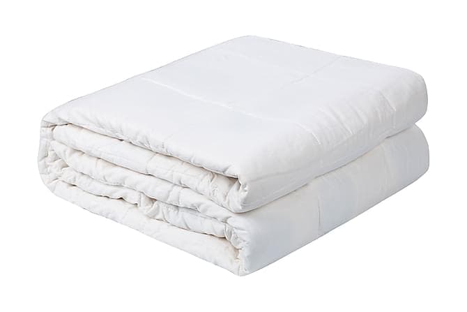 Vektdyne 10 kg Bomull Sateng 150x210 cm Hvit Beckasin