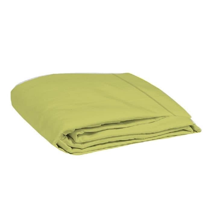 COTE DECO Litteä 100% puuvillaa 57 lankaa 240x300 cm - limevihreä