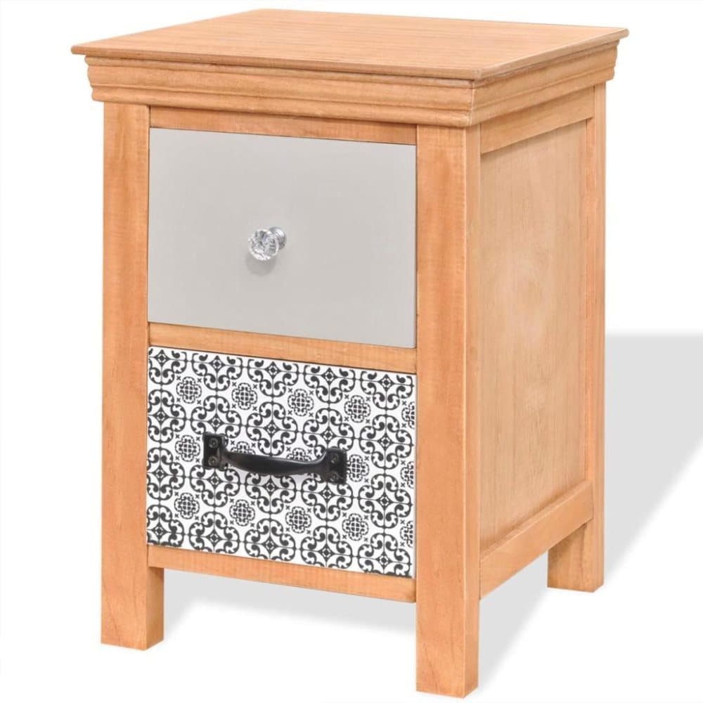 vidaXL Skuffekabinett 34x34x46 cm Solid Tre