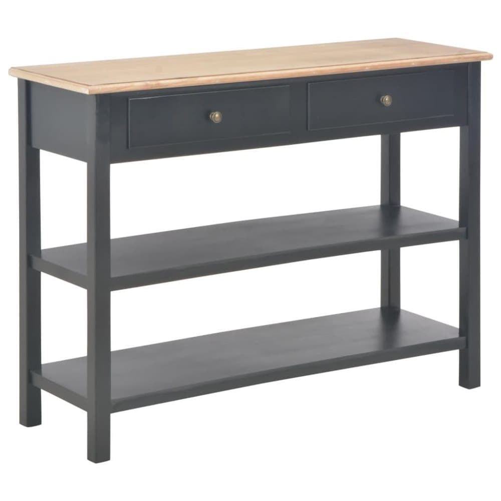 vidaXL Sivupöytä musta 110x35x80 cm MDF