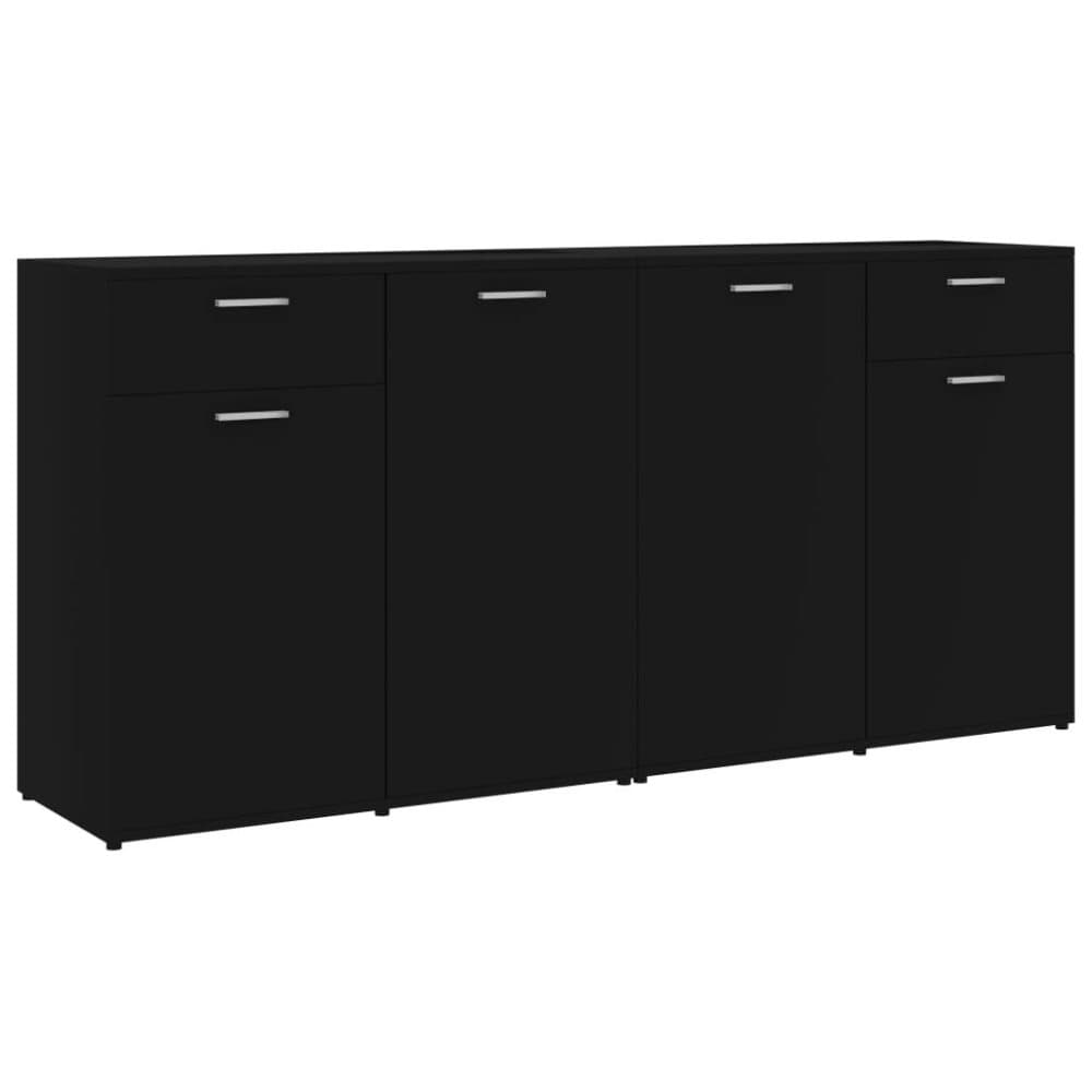 vidaXL Skjenk svart 160x36x75 cm sponplate