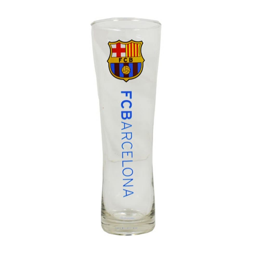 FC Barcelona Official Wordmark Football Crest Peroni Pint Glass