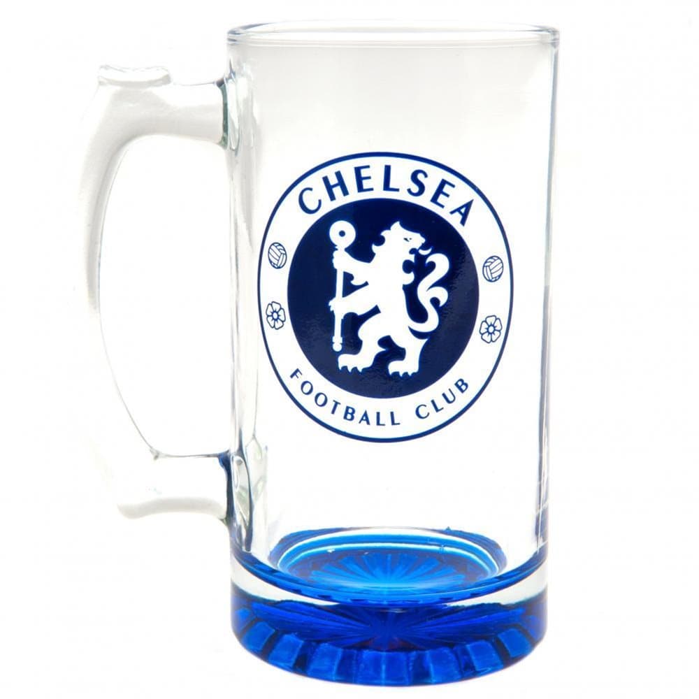 Chelsea FC Crest Glass Tankard