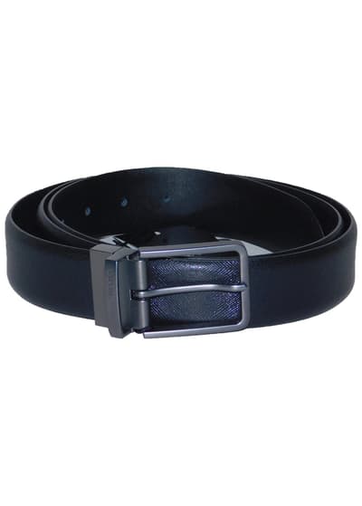 Emporio Armani Svart Läderbälte