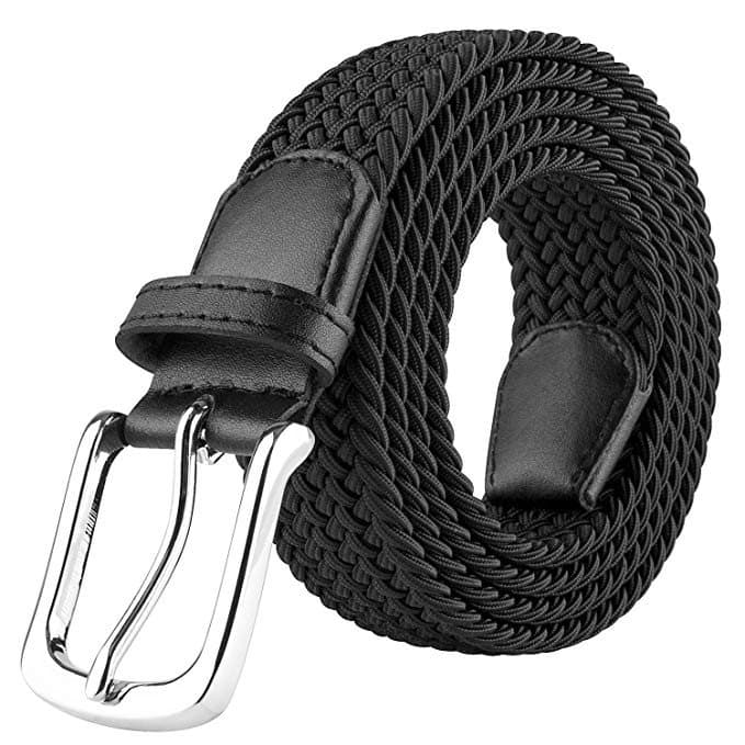 Braided Elastic Belts Black Bælte, 2 lengths
