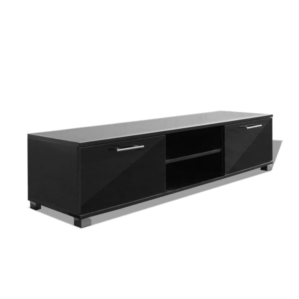 vidaXL TV-benk høyglans sort 120x40,3x34,7 cm