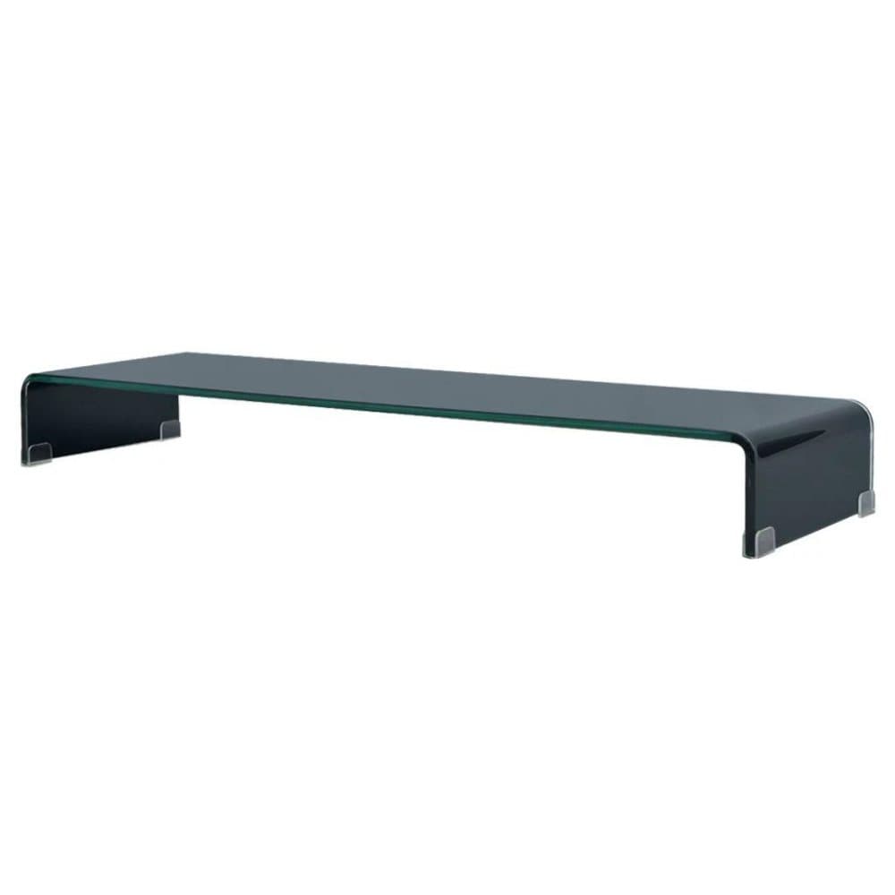 vidaXL TV-benk glass svart 120x30x13 cm