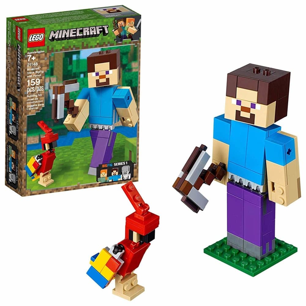 LEGO Minecraft - BigFig Steve med papegøje