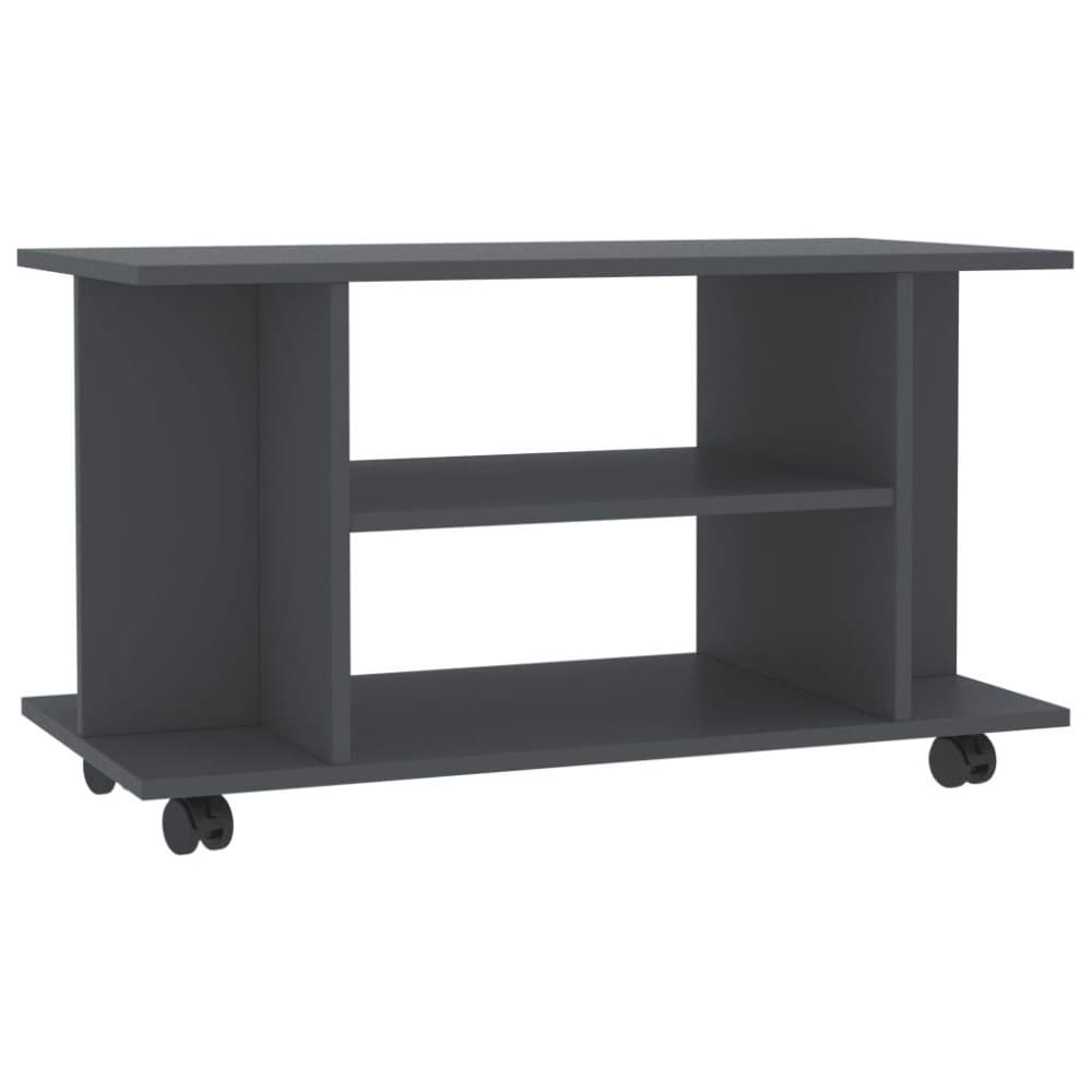vidaXL TV-taso rullapyörillä harmaa 80x40x40 cm lastulevy