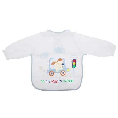 Baby Unisex School Dog Design Long Sleeve Touch Fastening Bib