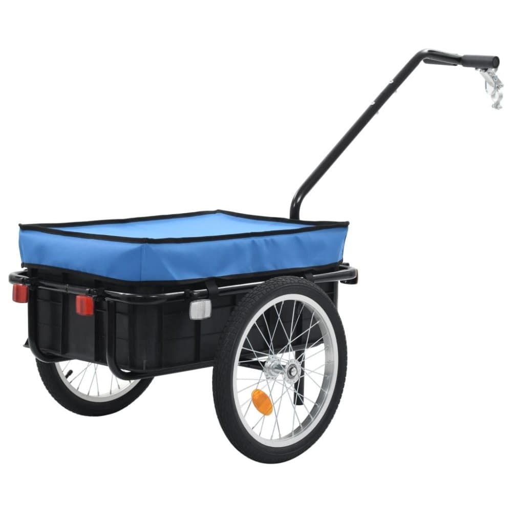 vidaXL cykelanhænger/trækvogn 155 x 61 x 83 cm blå stål