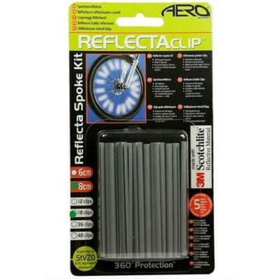 Aero Sport Scotchlite Reflective Bicycle Spoke Clips (Pack Of 18)