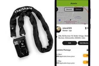 TheiShare smartlock- Bluetooth-kedjelås med larm