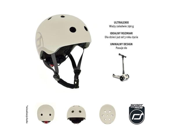 Scoot & Ride Kask S-M Ash