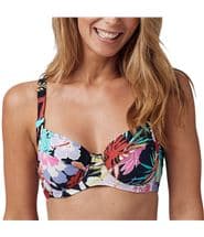 Abecita Sicilia Unique Wire Bikini Bra Black pattern-2