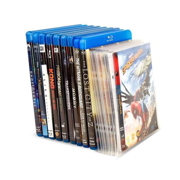 Blu-Ray paket - 50 Blu-Ray fickor, 2 Pärmar