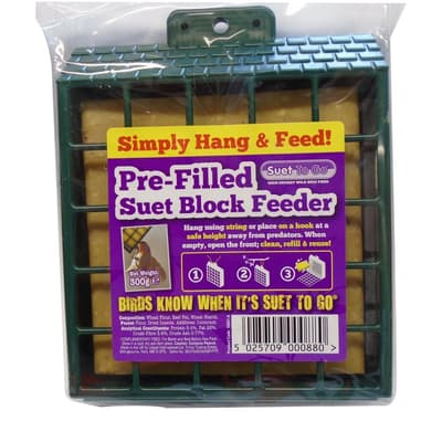 Suet To Go Pre-Filled Suet Block Feeder