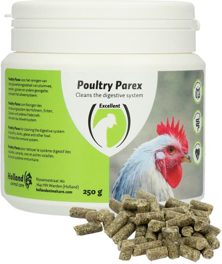 Poultry Parex - är en 100% naturlig rengöringsprodukt för en hälsosam tarmflora.