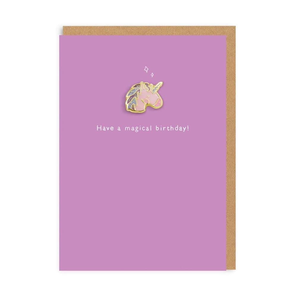 Ohh Deer Unicorn Enamel Pin Greeting Card