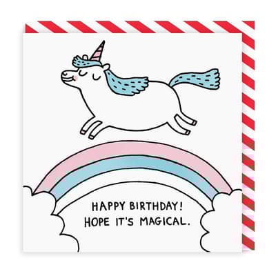 Ohh Deer Magical Birthday Square Greeting Card